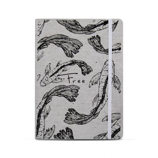A5 textura de tecido de notebook