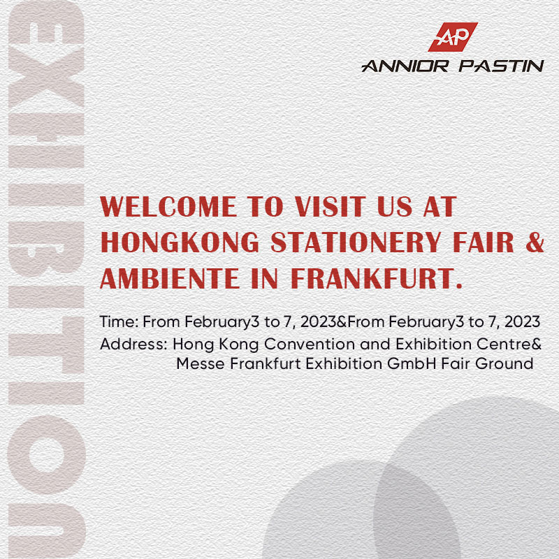 Bem-vindo a visitar-nos na Hongkong Stationery fair & Ambiente em Frankfurt